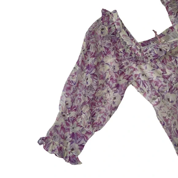 Love Shack Fancy Magenta Starlight Julio Silk Midi Dress Size XXS - Picture 7 of 13